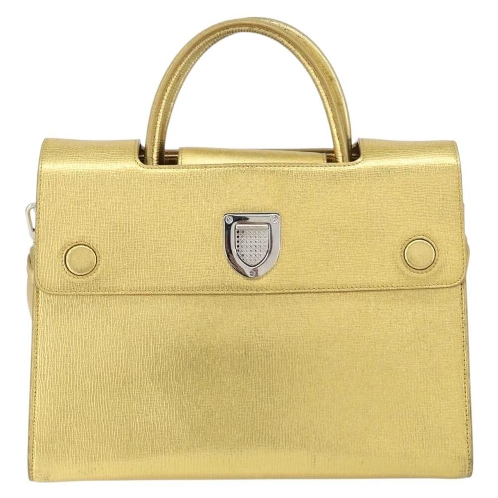 Dior Leather Handbag Gold